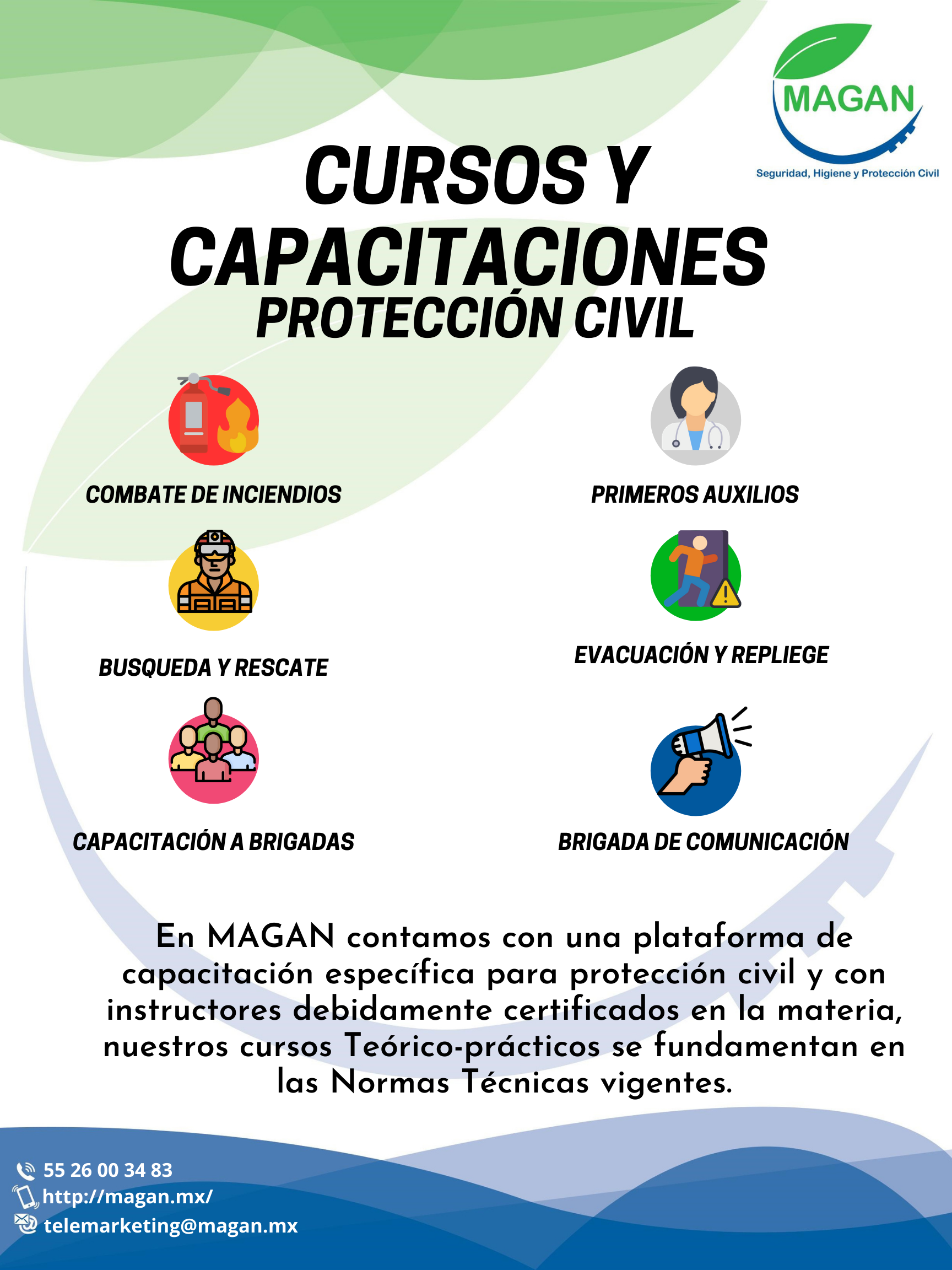 CURSOS Y CAPACITACIONES PROTECCIÓN CIVIL